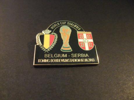 World Cup qualification football 2013, Belgium-Serbia ( Koning Boudewijn Stadion) uitslag 2-1. zwart